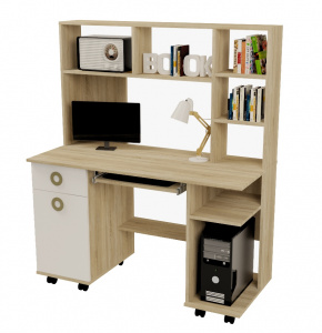 Стол письменный Костер (дуб сонома + белый)