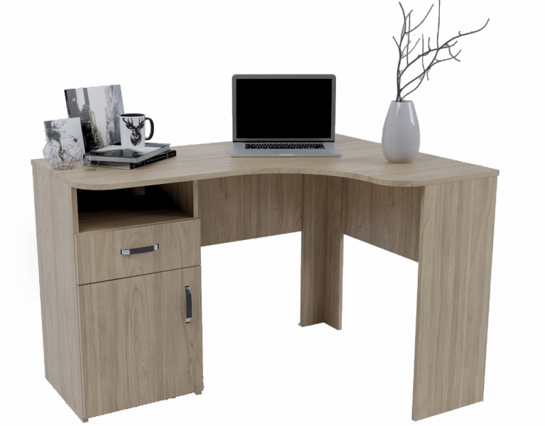 Стол угловой левый. Вяз швейцарский (распродажа)