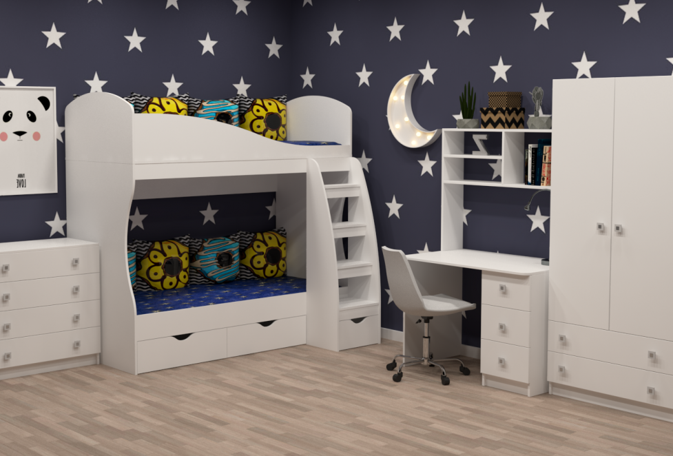 Комплект мебели Умка с 2-х ярусной кроватью 