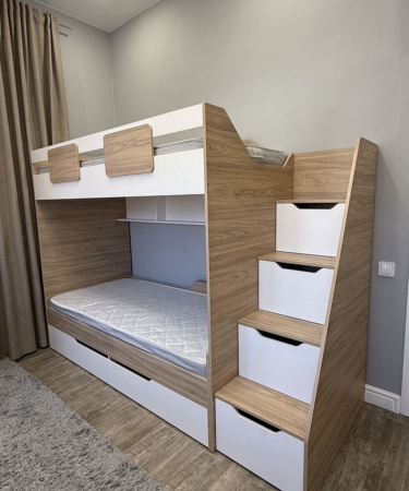 Кровать-чердак коллекции Мозаика 190х90  от Династия Kids