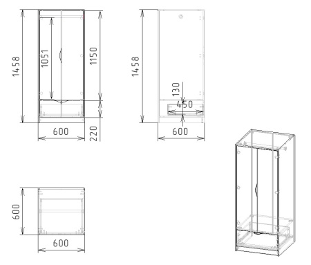 Шкаф Уют-2 (для установки под чердак Уют-2) от Династия Kids