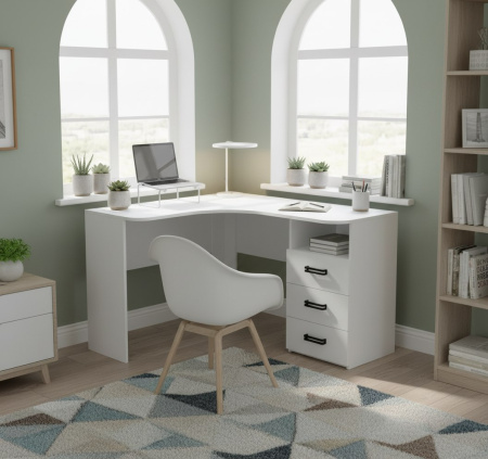 Стол угловой + шкаф гардеробный коллекции Престиж от Династия Kids