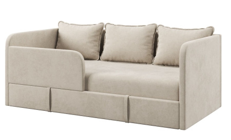 Диван-кровать Кэви (всё в комплекте). Велюр Velutto 16 (бежевый) от Династия Kids