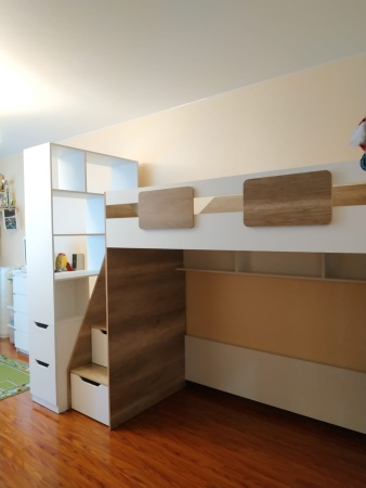 Кровать-чердак коллекции Лайт Лофт 190х90 от Династия Kids