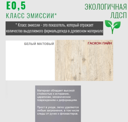 Кровать БИГ 120х200 (гаскон пайн + белый) от Династия Kids