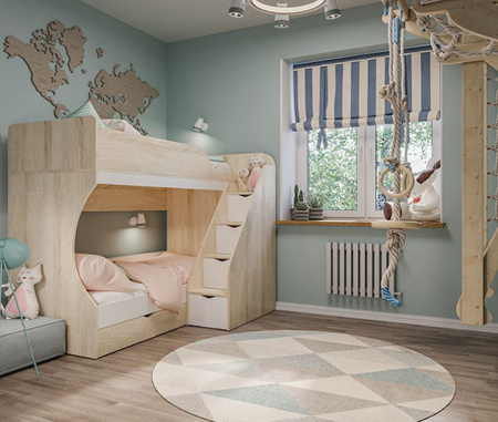 Двухъярусная кровать Умка-3  от Династия Kids