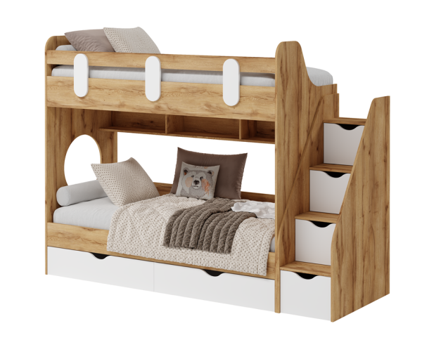 Двухъярусная кровать Фортуна 180х80 (размеры и цвета разные) от Династия Kids