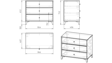 Комод коллекции Альви от Династия Kids
