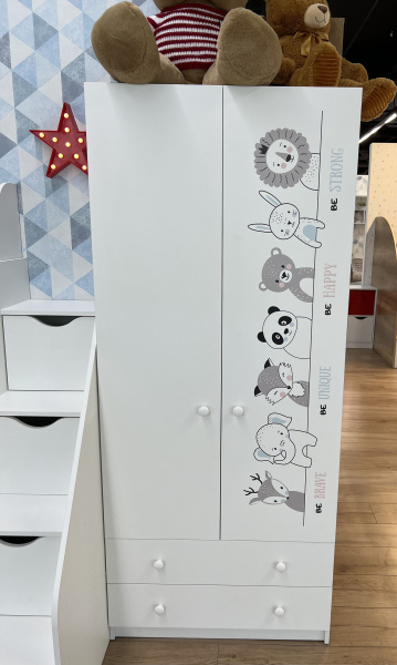 Комплект коллекции Хэппи: кровать односпальная + шкаф