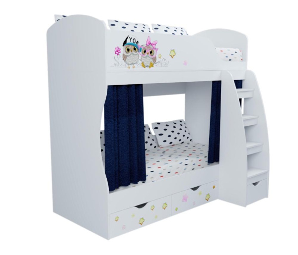 Кровать двухъярусная коллекции Совята 180х80 от Династия Kids