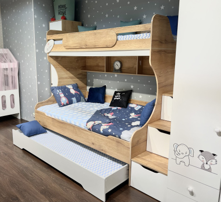 Кровать двухъярусная БИГ (цвет белый) 200х120 от Династия Kids