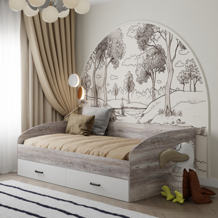 Кровать Гранд New 120х200 (прямая спинка) от Династия Kids