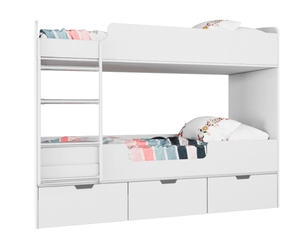 Кровать 2-х ярусная Малыш Двойняшка (лестница слева) 180х80