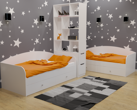 Стеллаж-перегородка для зонирования 1000 мм от Династия Kids