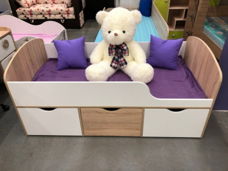 Кровать Малыш 80х160 (цвет белый) от Династия Kids