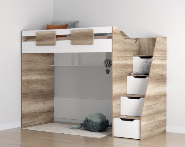 Кровать-чердак коллекции Лайт Лофт 190х90 от Династия Kids