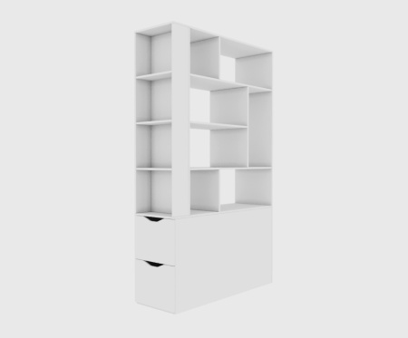 Стеллаж-перегородка для зонирования Стиль (ширина 1200 мм) от Династия Kids