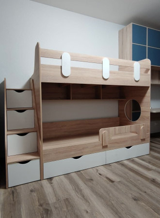 Двухъярусная кровать Фортуна 180х80 (размеры и цвета разные) от Династия Kids
