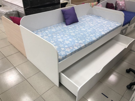 Кровать-чердак Мозаика-2+кровать Двушка (левая). Верх 190*90, низ 190*90+180*80 от Династия Kids