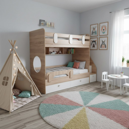 Кровать двухъярусная Фортуна-2 (цвета разные) 180х80  от Династия Kids