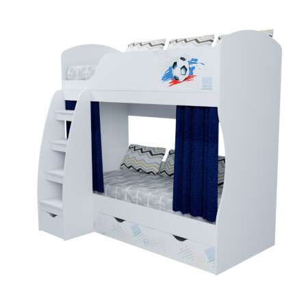 Кровать 2-х ярусная коллекции Футбол 180*80 от Династия Kids