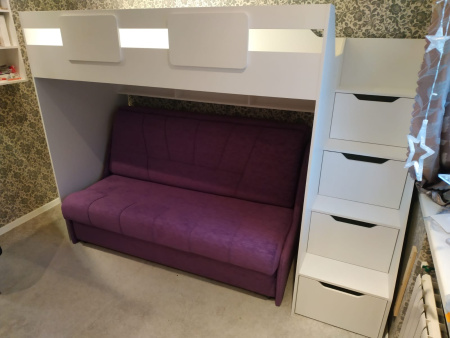 Кровать-чердак 190х90 коллекции Мозаика-2  от Династия Kids