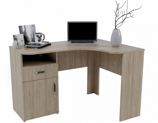 Стол угловой левый. Вяз швейцарский (распродажа)