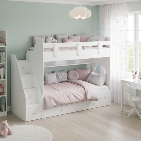 Кровать двухъярусная Фортуна-2 (цвета разные) 180х80  от Династия Kids