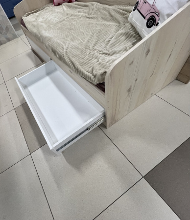 Кровать Джуни 190х80 с ящиками (гаскон пайн+белый)