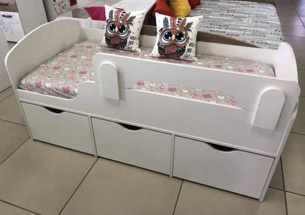 Кровать детская Малыш 80х160 (цвет белый) от Династия Kids