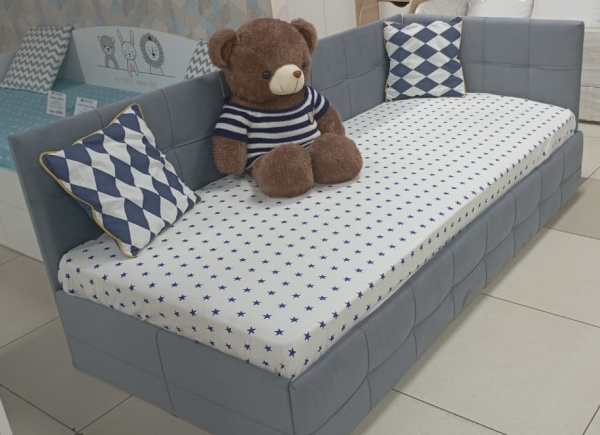 Мягкая кровать Бонни 200х90 (угол универсальный). Велюр Velutto - 2 цвета в продаже!