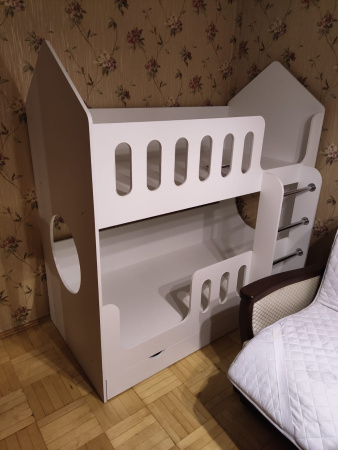 Двухъярусная кровать Домик 160х80  от Династия Kids