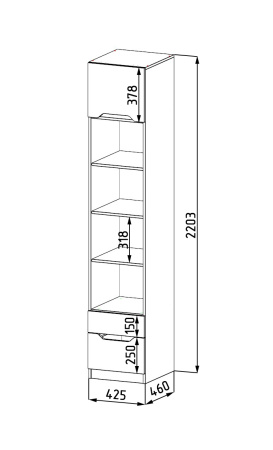 Стеллаж коллекции Лайт Лофт  от Династия Kids