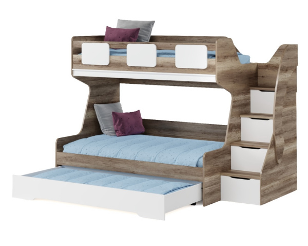 Кровать МЕГА ПРЕМИУМ (корпус дуб каньон) 120х200. Акция!