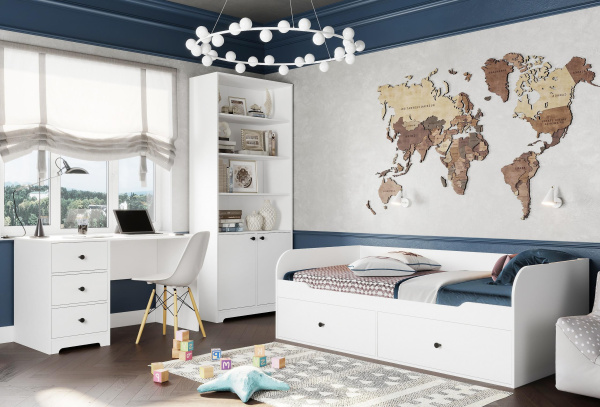 Комплект мебели коллекции Норд (кровать + стол + стеллаж) от Династия Kids