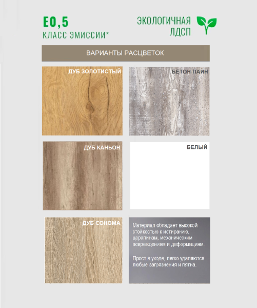 Комплект интерьерных полок Кубики (дуб золотистый) от Династия Kids