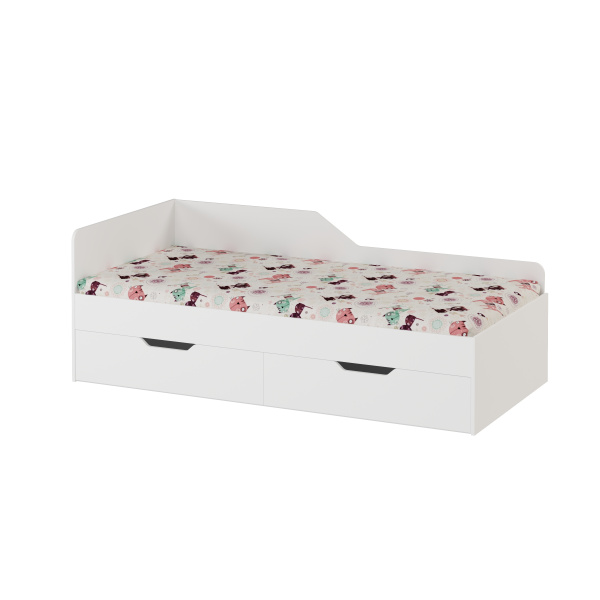 Кровать угловая 190х90 (цвет белый) от Династия Kids