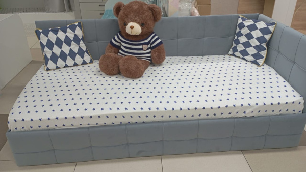 Мягкая кровать Бонни 200х90 (угол универсальный). Велюр Velutto - 2 цвета в продаже!