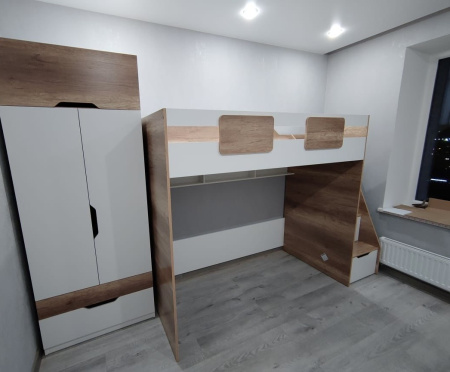 Кровать-чердак 190х90 коллекции Мозаика-2  от Династия Kids