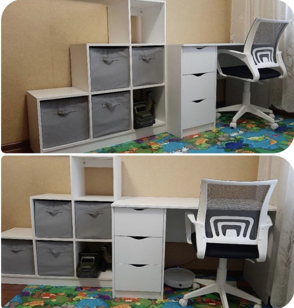 Стол Уют-2 (цвет белый) ширина 121 см от Династия Kids