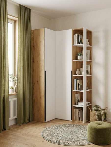 Стеллаж торцевой коллекции Брайт Золотистый от Династия Kids