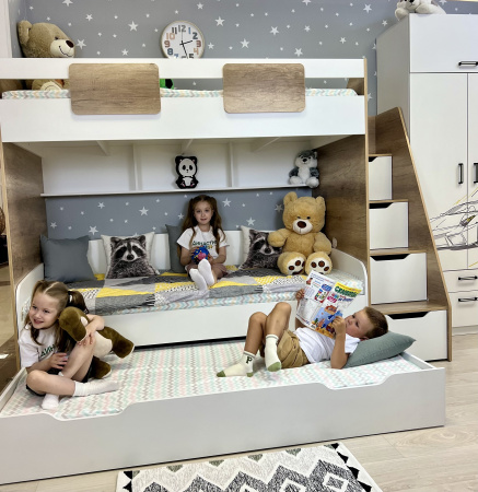 Кровать-чердак коллекции Лайт Лофт 190х90 от Династия Kids