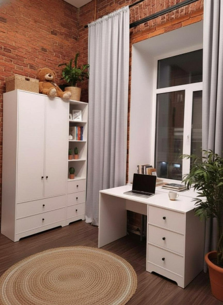 Комплект коллекции Норд: стол + шкаф + стеллаж