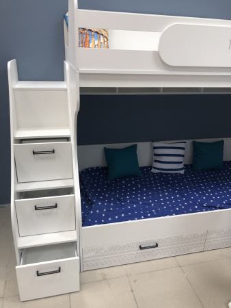 Двухъярусная кровать Престиж (правая) 190х90 от Династия Kids