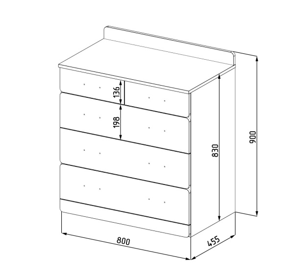 Комод коллекции Лайт от Династия Kids
