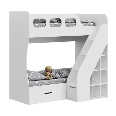 Кровать двухъярусная 190х80 Умка-4 (цвет белый)  от Династия Kids