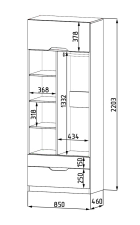 Шкаф коллекции Лайт Лофт  от Династия Kids