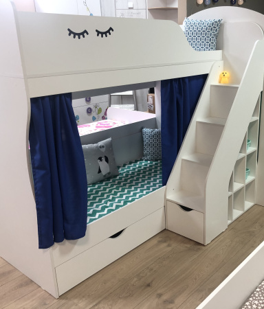 Двухъярусная кровать 180х80 Умка-2 (цвет белый)  от Династия Kids