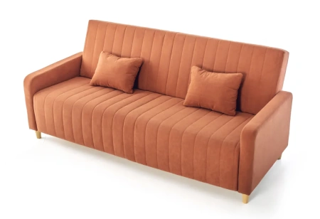 Диван Сэнд 1200х1900 с ящиком и подушками (велюр Fluffy 37 синий камень)