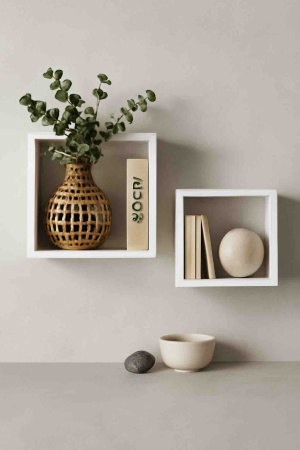 Комплект интерьерных полок Кубики (цвет белый)